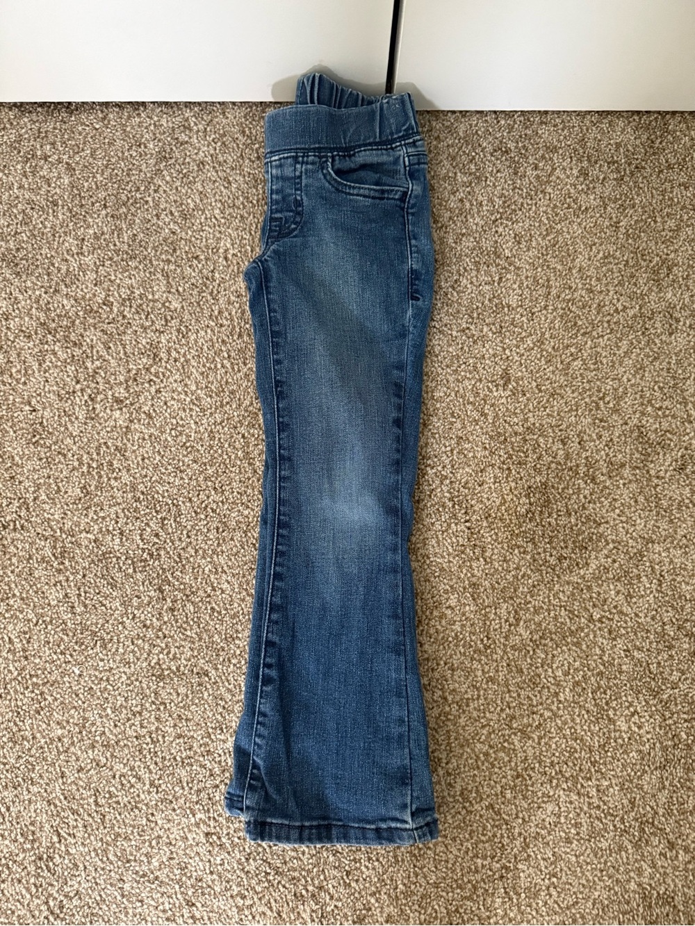 girls dark wash flare jeans